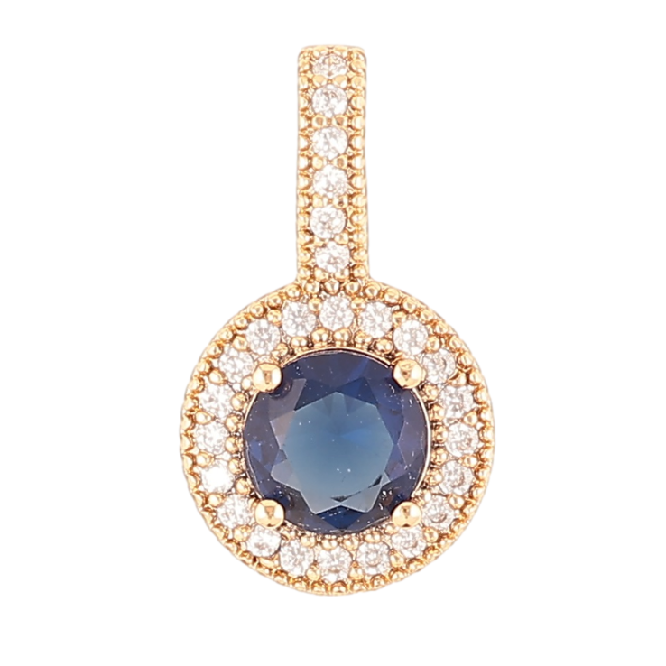 Кулон Xuping Позолота 18K «Синій фіаніт в обрамленні цирконію» для ланцюжка до 4мм фото №11 Кулон Xuping Позолота 18K «Синій фіаніт в обрамленні цирконію» для ланцюжка до 4мм фото №11