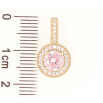 Кулон Xuping Позолота 18K «Рожевий фіаніт в обрамленні цирконію» для ланцюжка до 4мм фото №2