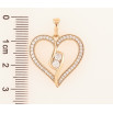 Кулон Xuping Позолота 18K Сердечко с цирконием для цепочки до 6мм фото №2