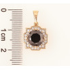 Кулон Xuping Позолота 18K Черный фианит в декоративном обрамлении циркония для цепочки до 5мм фото №2
