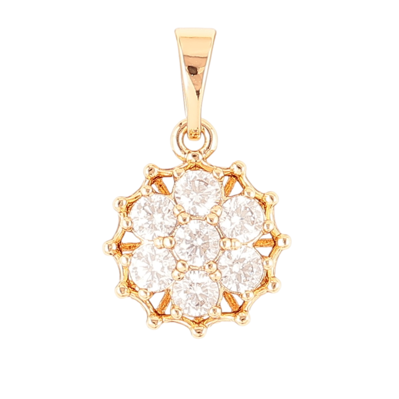 Кулон Xuping Позолота 18K «Кришталева квіточка» для ланцюжка до 5мм фото №1