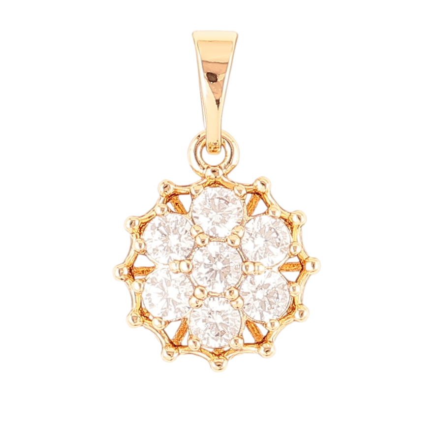 Кулон Xuping Позолота 18K «Кришталева квіточка» для ланцюжка до 5мм фото №1 Кулон Xuping Позолота 18K «Кришталева квіточка» для ланцюжка до 5мм фото №1