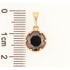 Кулон Xuping Позолота 18K «Чорний фіаніт, ø 9мм» для ланцюжка до 5мм фото №2