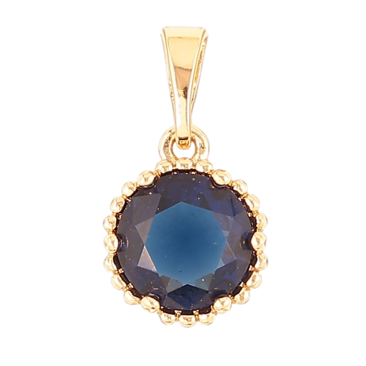 Кулон Xuping Позолота 18K «Синій фіаніт, ø 9мм» для ланцюжка до 5мм фото №14 Кулон Xuping Позолота 18K «Синій фіаніт, ø 9мм» для ланцюжка до 5мм фото №14