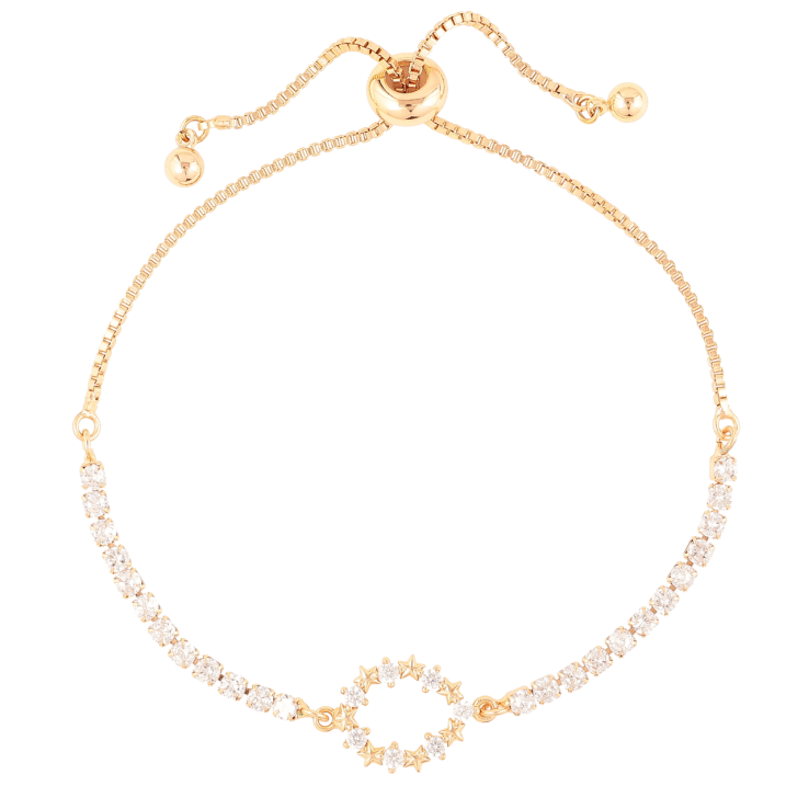 Браслет Xuping Позолота 18K Дорожка циркония с декоративной вставкой на бегунке 10-23см х 1мм фото №4