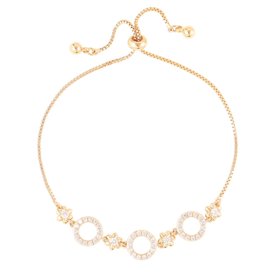 Браслет Xuping Позолота 18K Цепочка с декоративной вставкой на бегунке 10-22см х 1мм фото №1