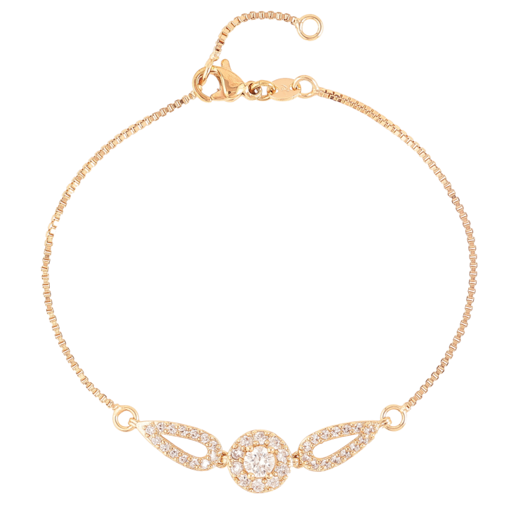 Браслет Xuping Позолота 18K Цепочка с декоративной вставкой с доп. звеном 17,19см х 1мм фото №15