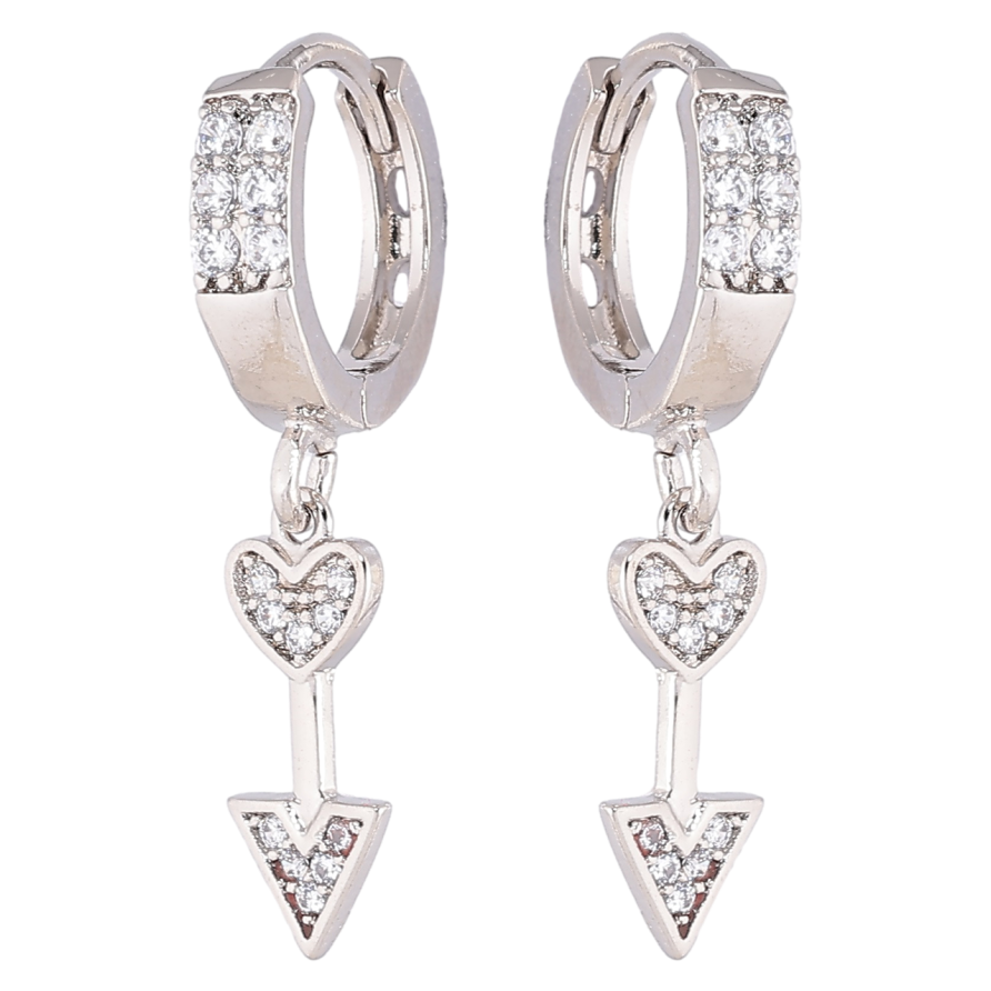 Сережки Xuping Родій  підвіски на колечках «Стріли» фото №1