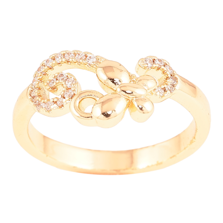 Каблучка Xuping M&L Колір 18К Візерунок з метеликом і цирконієм» фото №13