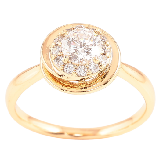 Кольцо Xuping Позолота 18K Узор с цирконием фото №1 Кольцо Xuping Позолота 18K Узор с цирконием фото №1
