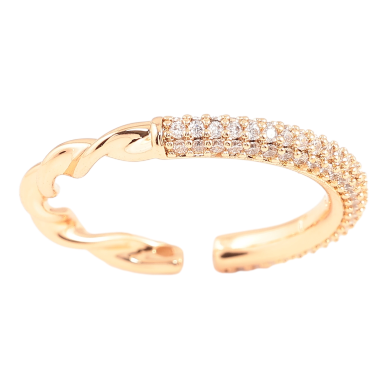 Кольцо Xuping Позолота 18K Узор с инкрустацией цирконием фото №6