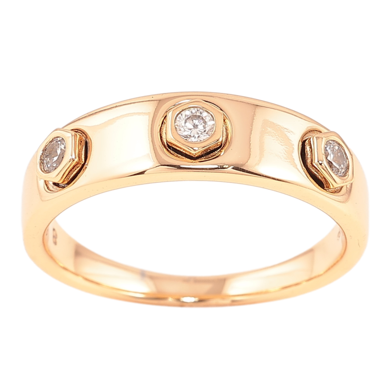 Каблучка Xuping Позолота 18K «Візерунок гаєчки з цирконієм» фото №3