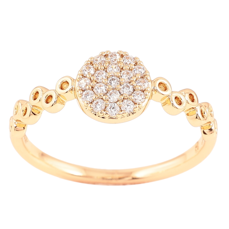 Каблучка Xuping Позолота 18K «Візерунок з інкрустацією цирконієм» фото №1