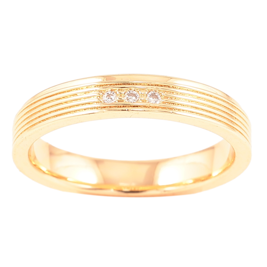 Каблучка Xuping Позолота 18K «Візерунок з вставками цирконію. шир. 3.5мм» фото №1