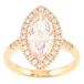 Кольцо Xuping Позолота 18K Фианит в обрамлении циркония фото №1