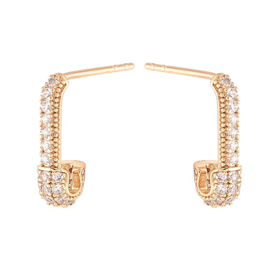Серьги Xuping Позолота 18K пусеты Булавки с инкрустацией цирконием фото №1