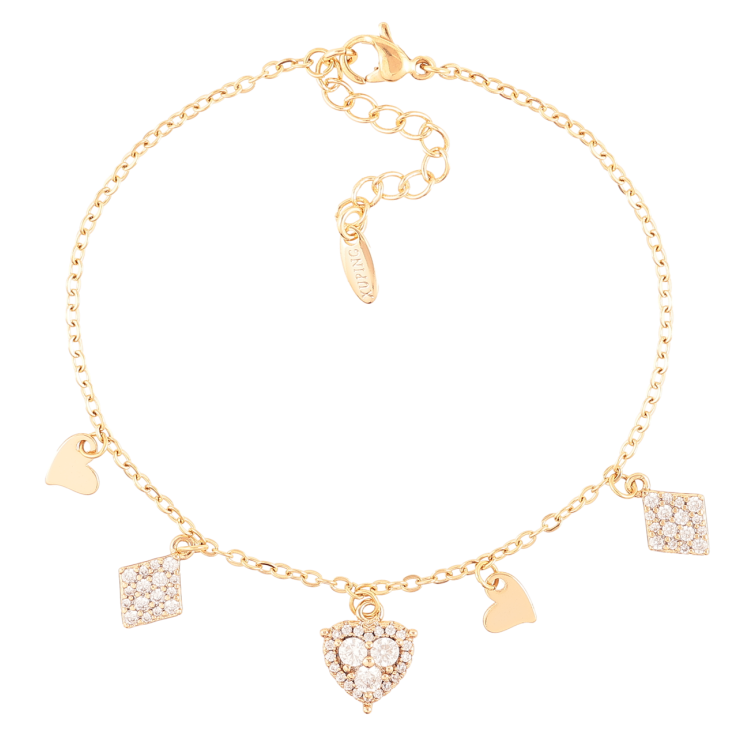 Браслет Xuping Позолота 18K Цепочка с подвесками размер с доп.цепочкой 17-20.5см х 1мм фото №11