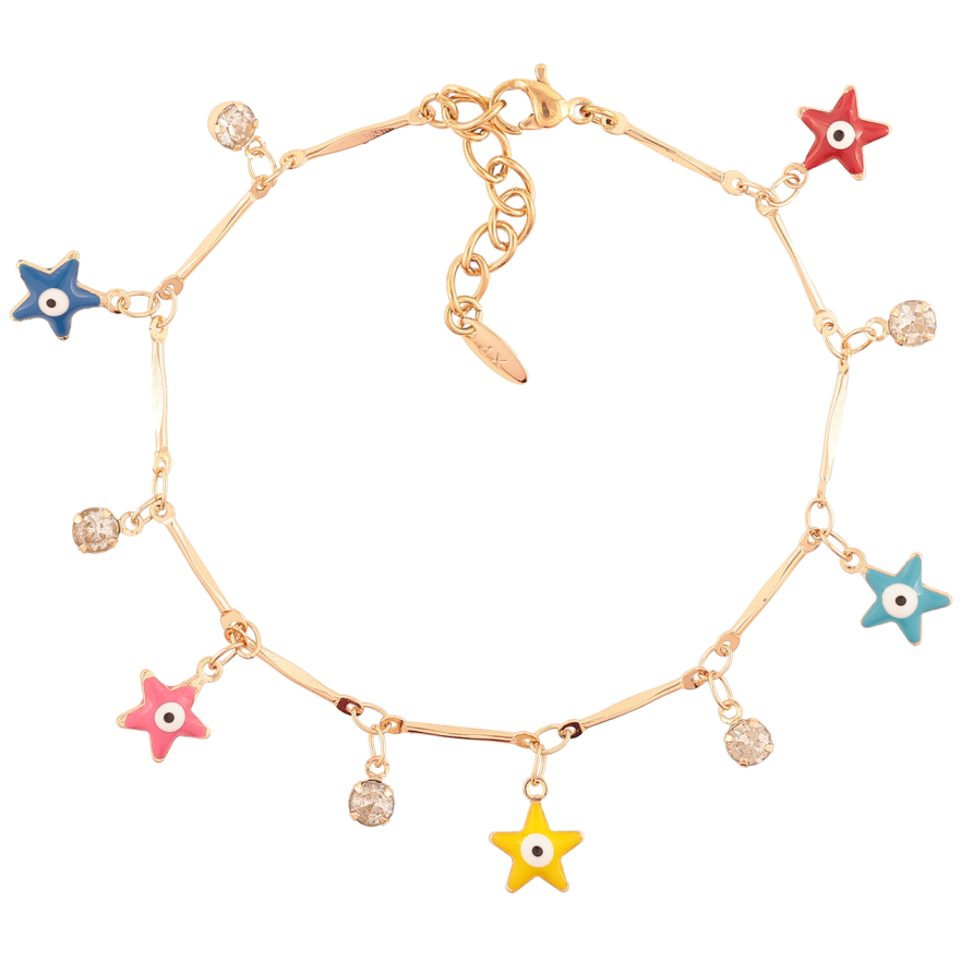 Браслет Xuping Позолота 18K Цепочка с подвесками размер с доп.цепочкой 18.5-21.5см х 1.5мм фото №1 Браслет Xuping Позолота 18K Цепочка с подвесками размер с доп.цепочкой 18.5-21.5см х 1.5мм фото №1