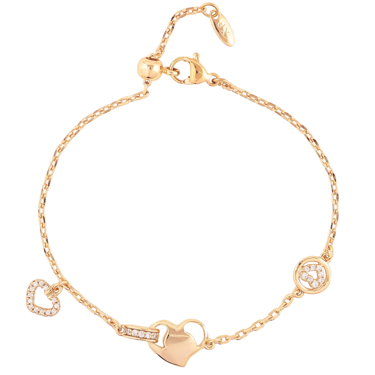 Браслет Xuping Позолота 18K Ланцюжок з сердечками» розмір з бігунком 12-19см х 2мм фото №7 Браслет Xuping Позолота 18K Ланцюжок з сердечками» розмір з бігунком 12-19см х 2мм фото №7