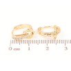 Серьги Xuping Позолота 18K колечки Дорожка циркония с цветочком фото №2