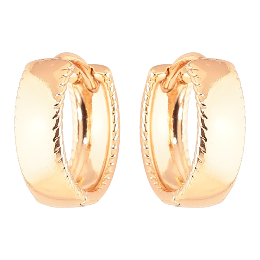 Серьги Xuping Позолота 18K колечки Классика шир. 4.6мм ø 1.5см фото №1