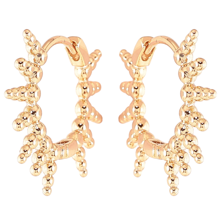 Серьги Xuping Позолота 18K колечки Декоративный узор фото №2 Серьги Xuping Позолота 18K колечки Декоративный узор фото №2