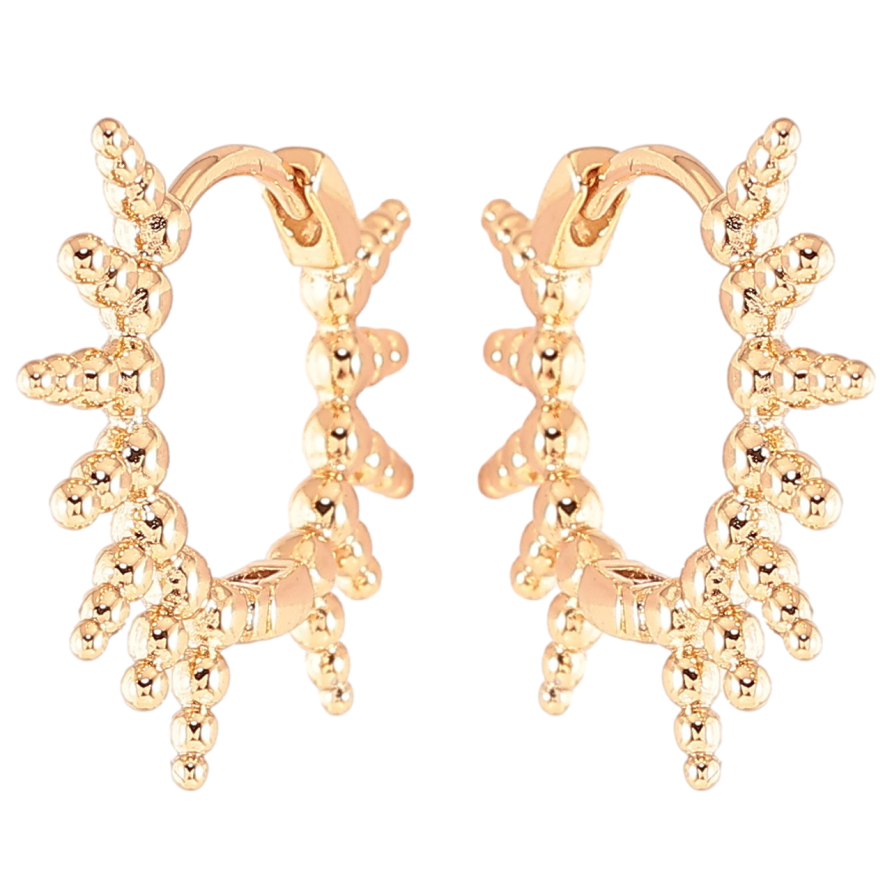 Серьги Xuping Позолота 18K колечки Декоративный узор фото №1