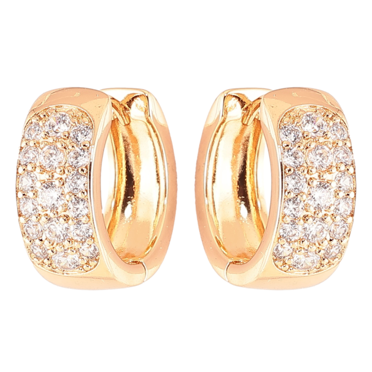 Серьги Xuping Позолота 18K колечки Инкрустация цирконием фото №13 Серьги Xuping Позолота 18K колечки Инкрустация цирконием фото №13