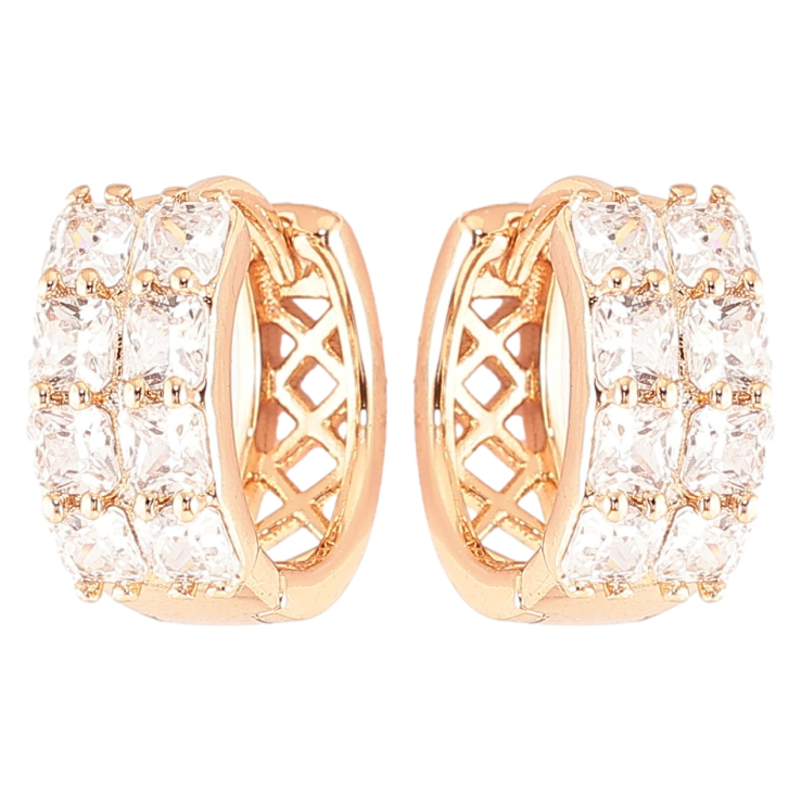 Серьги Xuping Позолота 18K колечки Инкрустация цирконием фото №16 Серьги Xuping Позолота 18K колечки Инкрустация цирконием фото №16