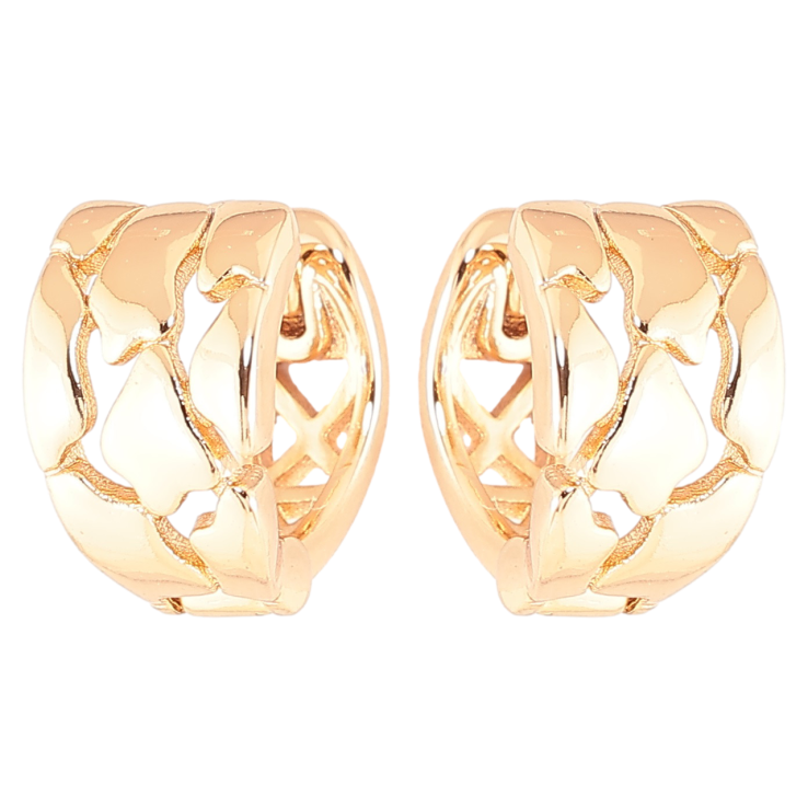 Серьги Xuping Позолота 18K колечки Декоративный резной узор фото №2 Серьги Xuping Позолота 18K колечки Декоративный резной узор фото №2