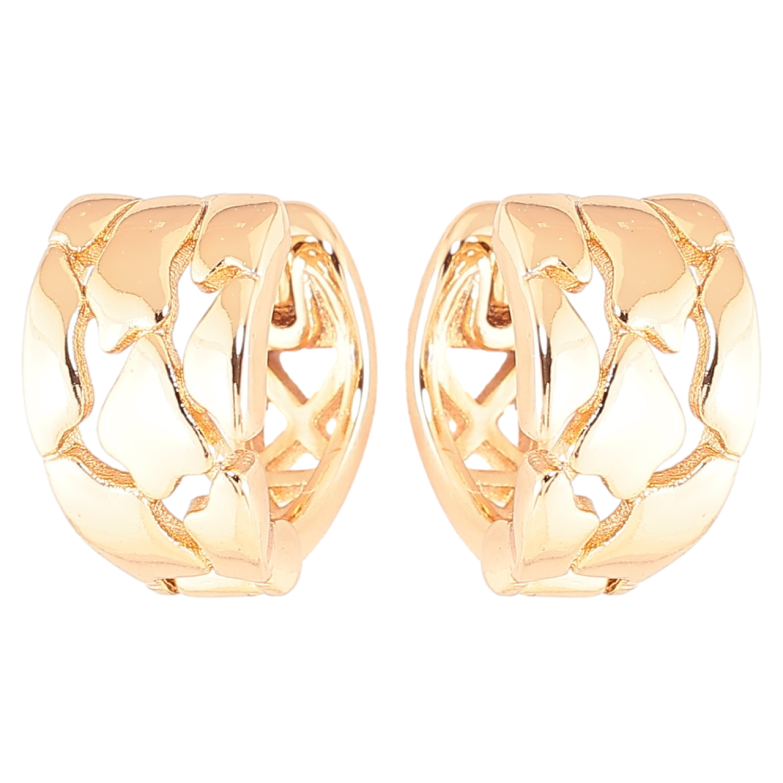 Серьги Xuping Позолота 18K колечки Декоративный резной узор фото №1 Серьги Xuping Позолота 18K колечки Декоративный резной узор фото №1