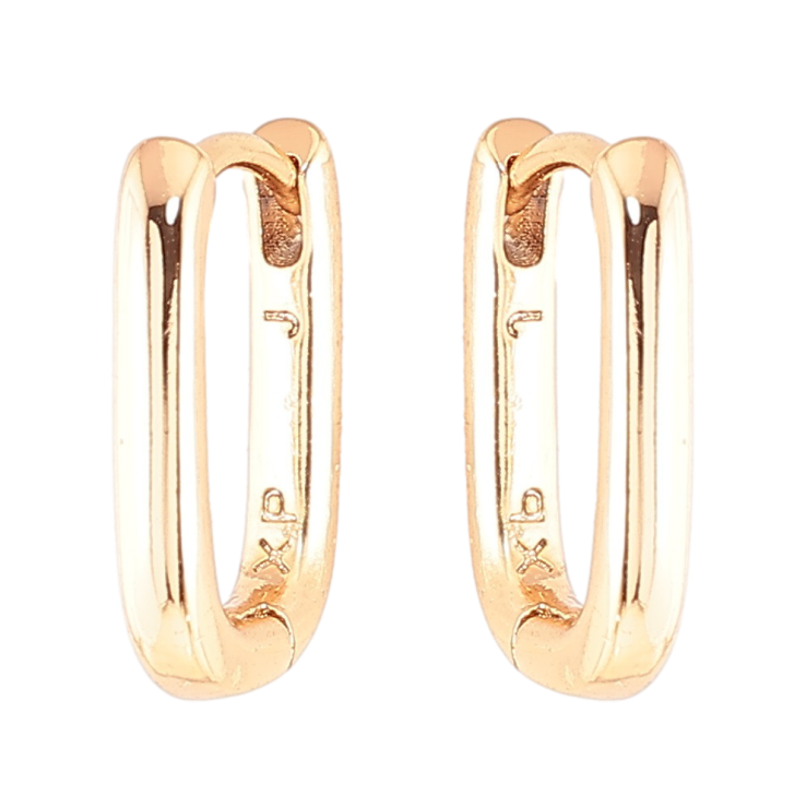 Серьги Xuping Позолота 18K колечки Овальные 10х13мм фото №24