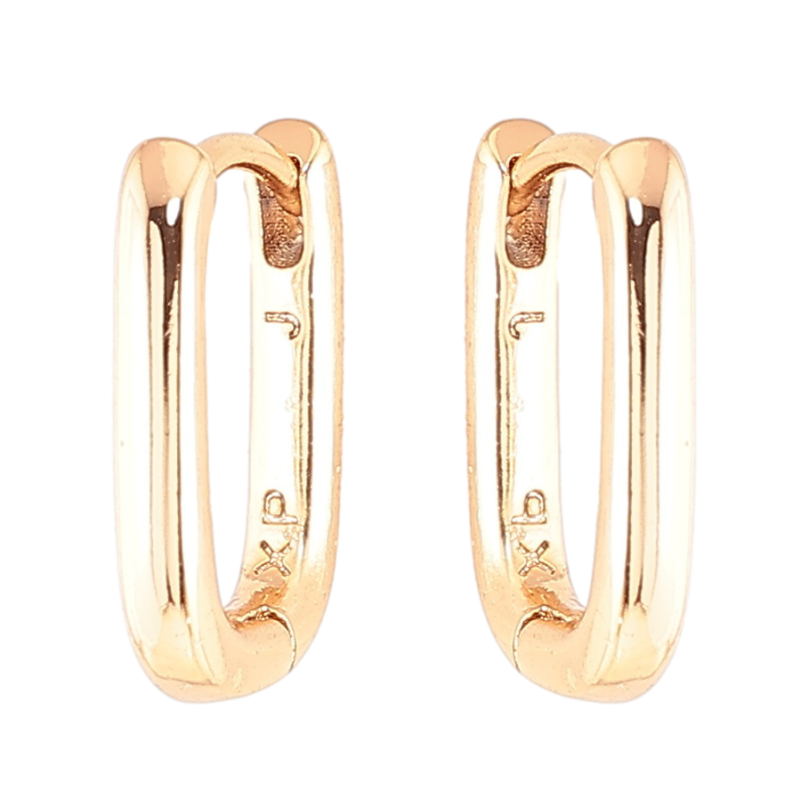 Серьги Xuping Позолота 18K колечки Овальные 10х13мм фото №1