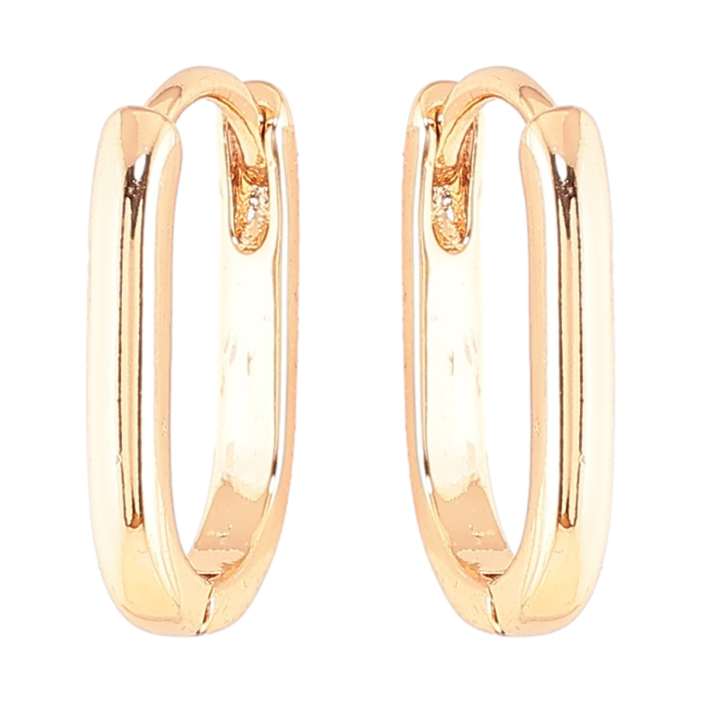 Серьги Xuping Позолота 18K колечки Овальные 11х16мм фото №1