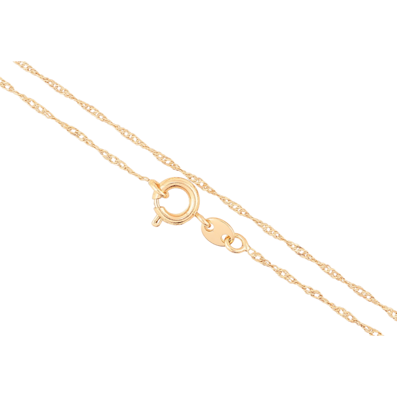 Цепочка Xuping Позолота 18K Плетение Сингапур длинна 45см х 1мм фото №1 Цепочка Xuping Позолота 18K Плетение Сингапур длинна 45см х 1мм фото №1