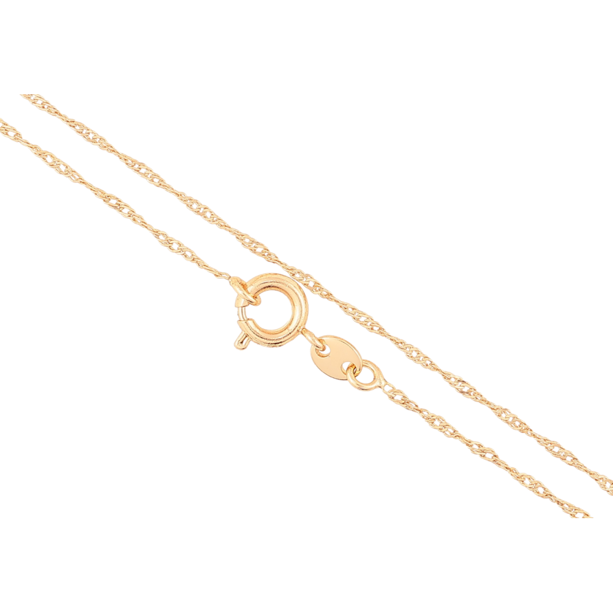 Цепочка Xuping Позолота 18K Плетение Сингапур длинна 45см х 1мм фото №1 Цепочка Xuping Позолота 18K Плетение Сингапур длинна 45см х 1мм фото №1