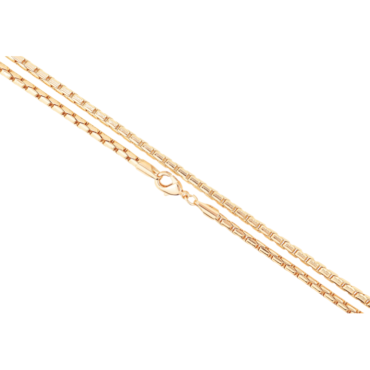 Ланцюжок Xuping Позолота 18K Плетіння Венеціанське» довжина 50см х 3мм фото №6 Ланцюжок Xuping Позолота 18K Плетіння Венеціанське» довжина 50см х 3мм фото №6