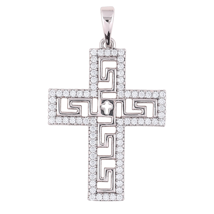 Кулон Xuping Родий Крест с цирконием для цепочки до 6мм фото №25