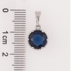 Кулон Xuping Родий Синий фианит, ø 9мм для цепочки до 5мм фото №2