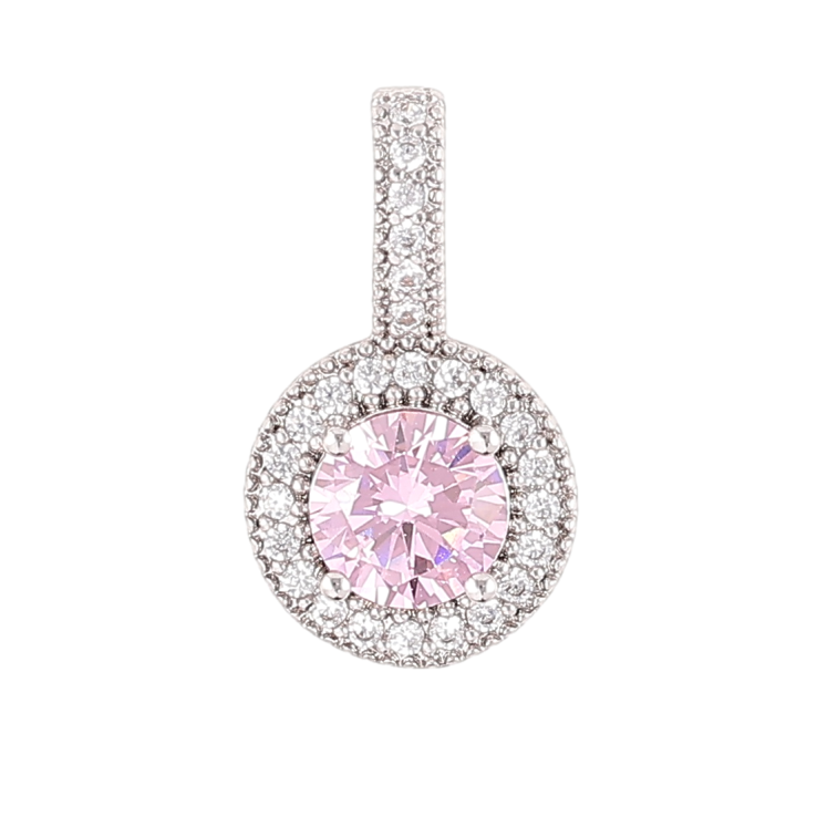 Кулон Xuping Родій «Рожевий фіаніт в обрамленні цирконію» для ланцюжка до 4мм фото №21