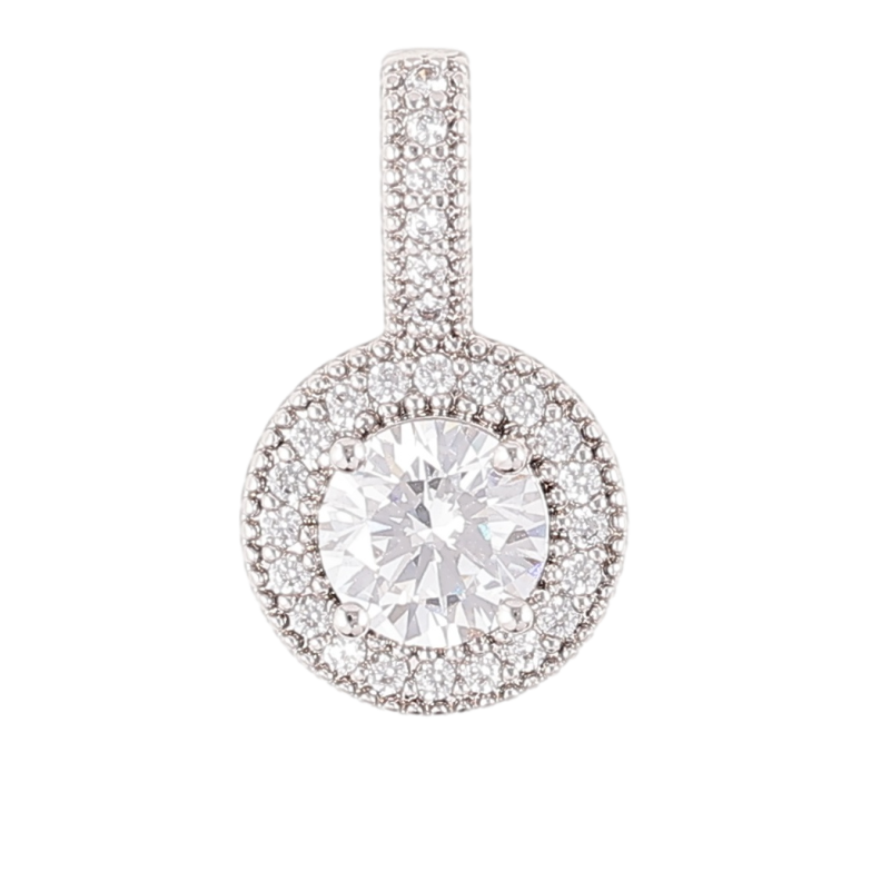 Кулон Xuping Родий Фианит в обрамлении циркония для цепочки до 4мм фото №1