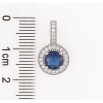 Кулон Xuping Родій «Синій фіаніт в обрамленні цирконію» для ланцюжка до 4мм фото №2