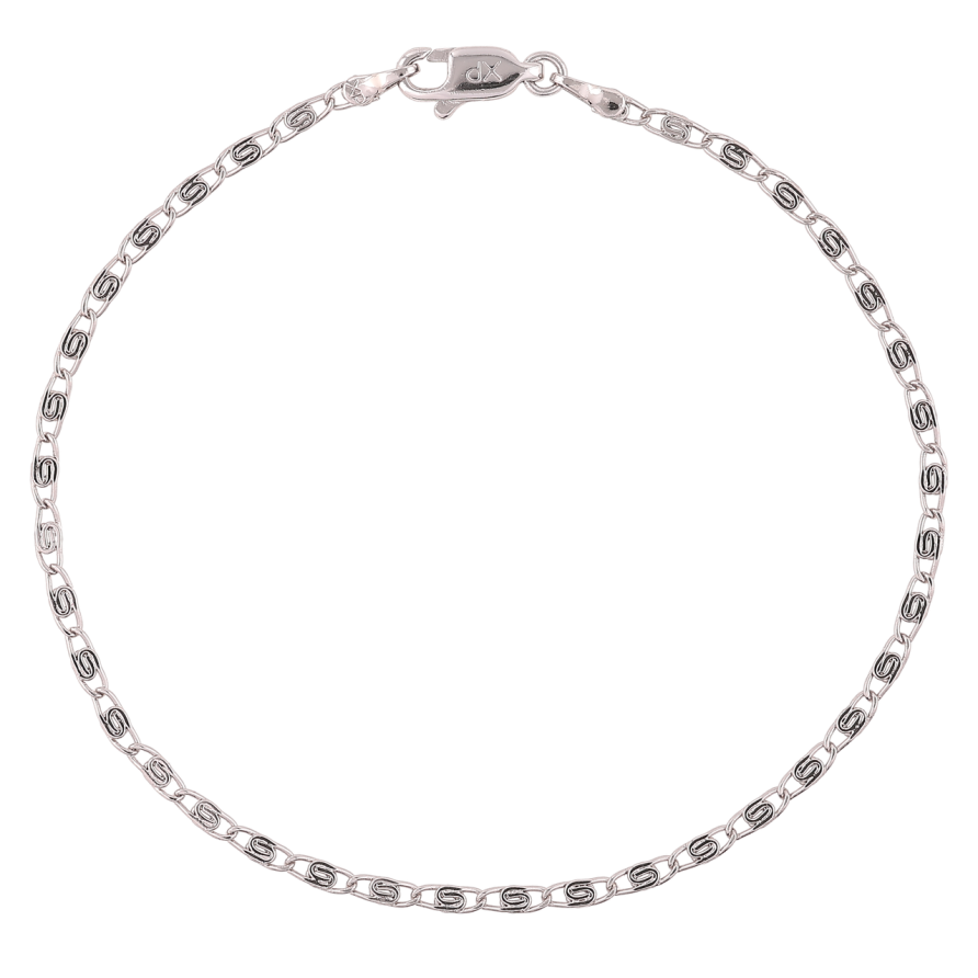 Браслет Xuping Родий Цепочка плетение Скрепка размер 19см х 2мм фото №1