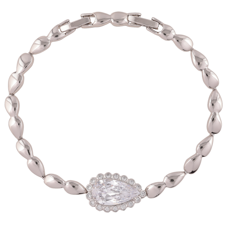 Браслет Xuping Родий Кристальная капелька размер с доп. замком 17,19см х 5мм фото №25 Браслет Xuping Родий Кристальная капелька размер с доп. замком 17,19см х 5мм фото №25