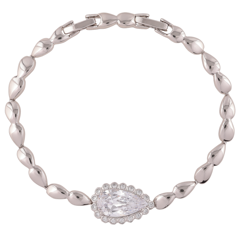 Браслет Xuping Родий Кристальная капелька размер с доп. замком 17,19см х 5мм фото №1 Браслет Xuping Родий Кристальная капелька размер с доп. замком 17,19см х 5мм фото №1