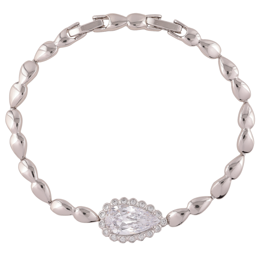 Браслет Xuping Родий Кристальная капелька размер с доп. замком 17,19см х 5мм фото №1 Браслет Xuping Родий Кристальная капелька размер с доп. замком 17,19см х 5мм фото №1