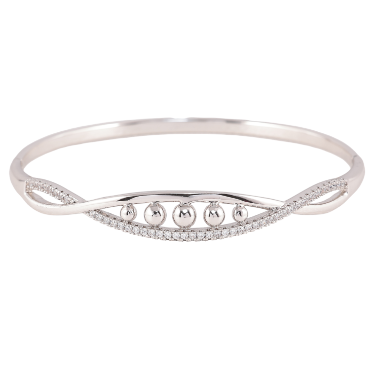 Браслет Xuping Родий Узор с цирконием ø 6см фото №22 Браслет Xuping Родий Узор с цирконием ø 6см фото №22