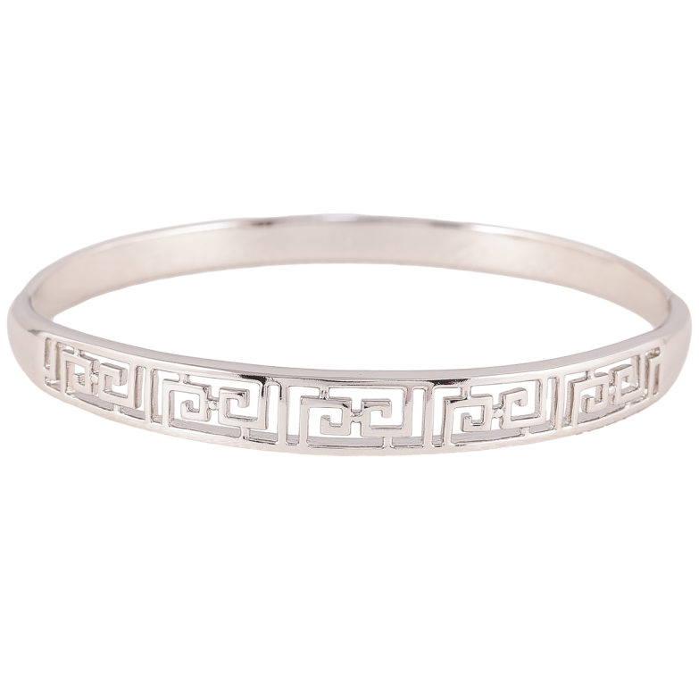 Браслет Xuping Родій Різьблений візерунок» ø 6см фото №1 Браслет Xuping Родій Різьблений візерунок» ø 6см фото №1
