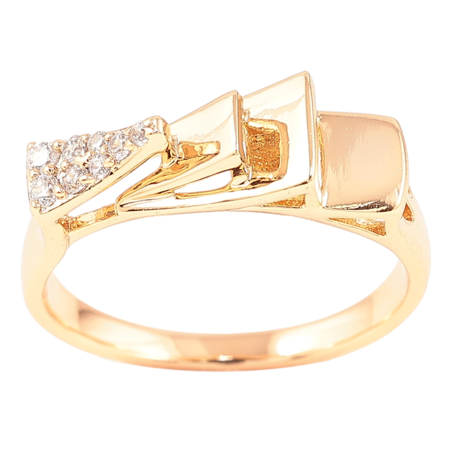 Кольцо Xuping Позолота 18K Декоративный узор с цирконием фото №1