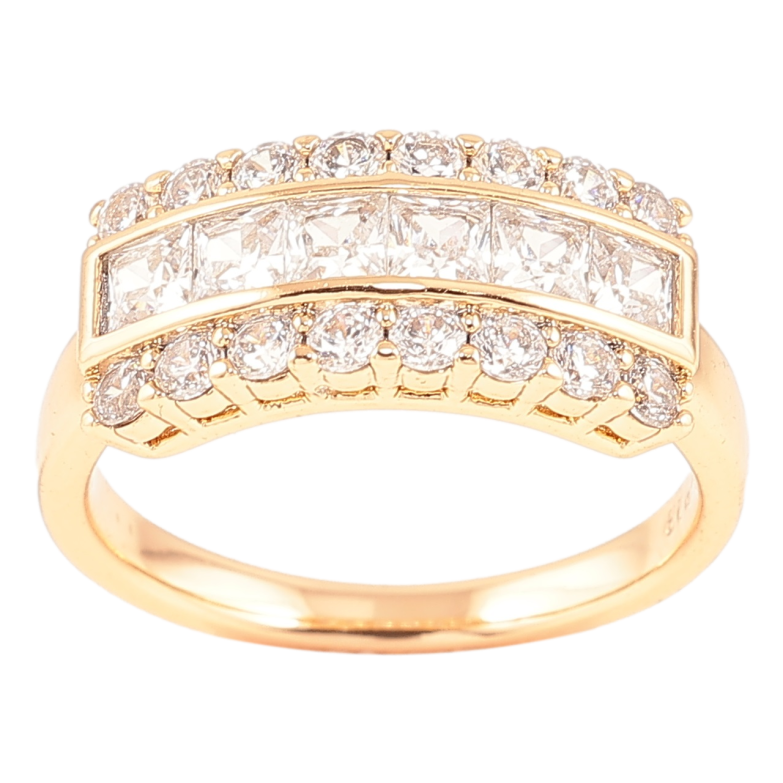 Каблучка Xuping Позолота 18K «Інкрустація цирконієм» фото №1 Каблучка Xuping Позолота 18K «Інкрустація цирконієм» фото №1